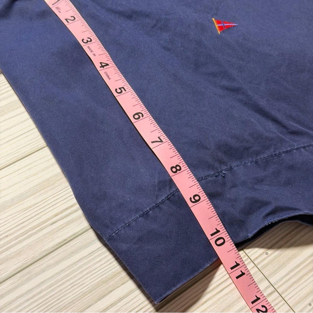 VTG Polo Ralph Lauren Shorts Men 36x10 Navy Embroidered Nautical Flag Knot Chino - Picture 9 of 12